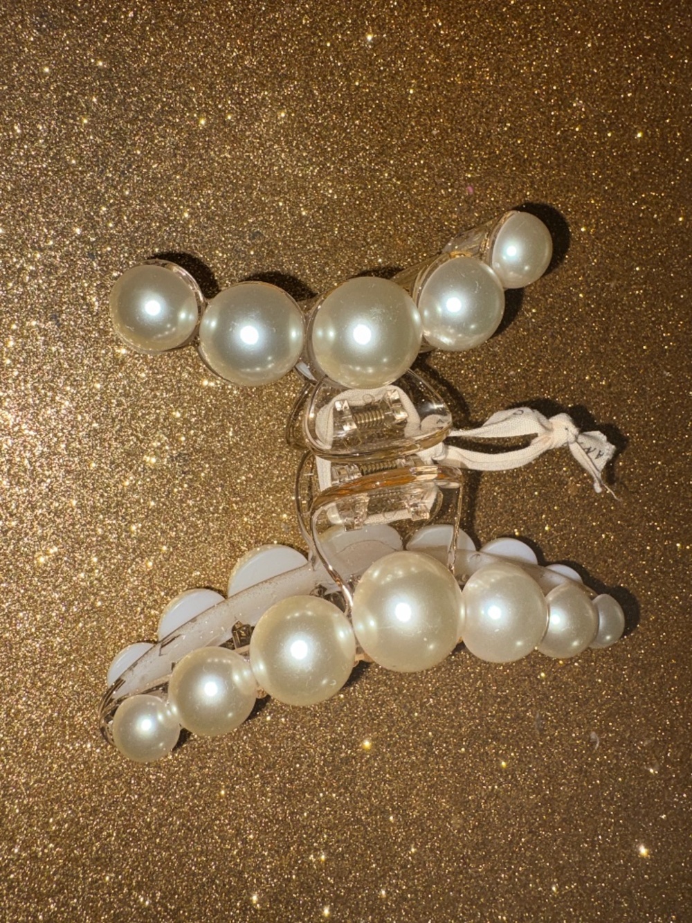 Anthropologie Bold Pearl Claw Clips Set